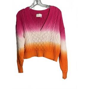 Wilfred Free  Aritzia Mystic Cable Knit Wool Blend  Cropped Sweater in Medium